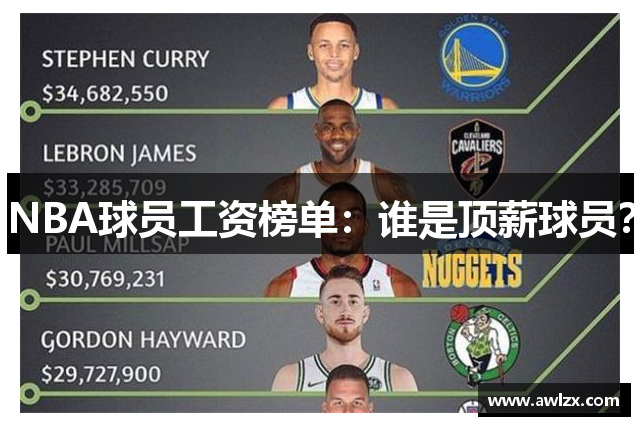 NBA球员工资榜单：谁是顶薪球员？